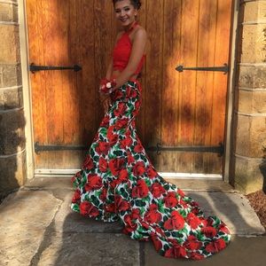 Sherri Hill floral prom dress